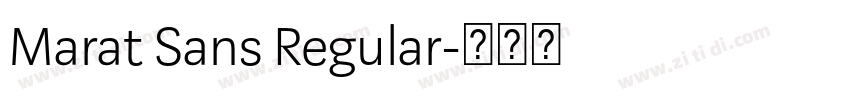 Marat Sans Regular字体转换